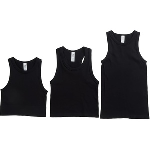image:image90 Degree By Reflex 3Pack Seamless Ribbed Tank Tops for Women  Short Length Mid Length and Full Length Tank VarietiesBlack  Black  Black