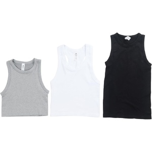 image:image90 Degree By Reflex 3Pack Seamless Ribbed Tank Tops for Women  Short Length Mid Length and Full Length Tank VarietiesWhiteHtrgreyBlack
