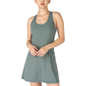 image:image90 Degree By Reflex Airlux Courtside Utility Dress with Builtin BraDark Forest