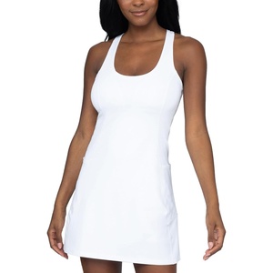 image:image90 Degree By Reflex Airlux Courtside Utility Dress with Builtin BraWhite
