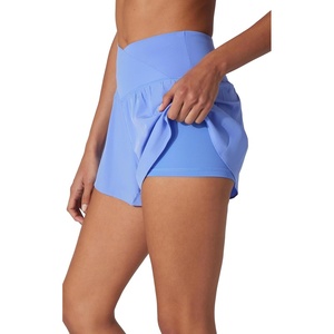 image:image90 Degree By Reflex Crossover Waist Flowy Skort with Built in ShortsPersian Jewel