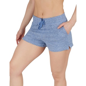 image:image90 Degree By Reflex Lightweight Lounge Heather Shorts Drawstring Casual Summer Sleep Short Shorts for WomenHeather Blue Indigo