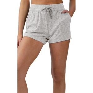 image:image90 Degree By Reflex Lightweight Lounge Heather Shorts Drawstring Casual Summer Sleep Short Shorts for WomenHeather Cool Grey