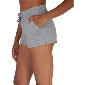 image:image90 Degree By Reflex Lightweight Lounge Heather Shorts Drawstring Casual Summer Sleep Short Shorts for WomenHeather Grey