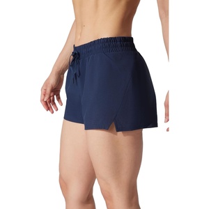image:image90 Degree By Reflex Lightweight Workout Shorts 2 in 1 Running Yoga Gym Shorts with Inner Biker Short PocketsDark Navy WMesh