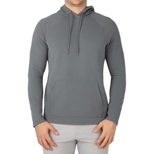 image:image90 Degree By Reflex Mens Super Soft Waffle Hoodie with Kangaroo PocketLava Smoke