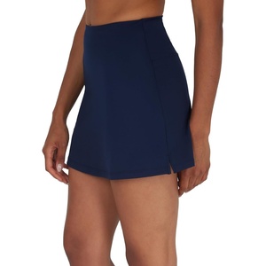 image:image90 Degree By Reflex Tennis Skorts High Waisted Pickleball Skirts with Inner Shorts and Pockets for WomenDark Navy Lux
