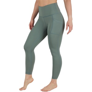 image:image90 Degree By Reflex Tummy Control Leggings High Waisted Squat Proof Ankle Workout Running Yoga PantBay Leaf
