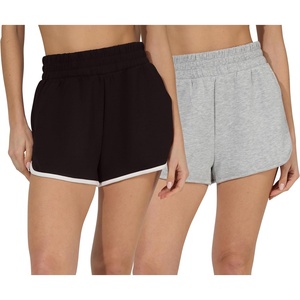 image:image90 Degree By Reflex Ultra Soft Tulip Hem Short 2 Pack Lounge Relaxed Fit Active Pocket Shorts for WomenChocolate Torte  Heather Grey