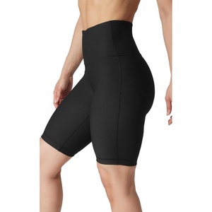 image:image90 Degree By Reflex Womens High Waisted Biker Shorts Ribbed Workout Yoga Running Tummy Control Spandex ShortBlack 9 Ribbed