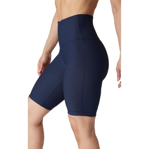 image:image90 Degree By Reflex Womens High Waisted Biker Shorts Ribbed Workout Yoga Running Tummy Control Spandex ShortDark Navy 9 Ribbed