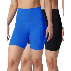 image:image90 Degree By Reflex Womens High Waisted Biker Shorts Ribbed Workout Yoga Running Tummy Control Spandex ShortSurf the Web W  Pocket  Black No Pocket 7