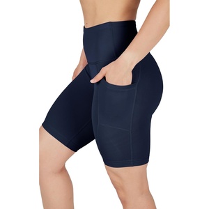 image:image90 Degree By Reflex Womens High Waisted Biker Shorts with Side Pockets Workout Shorts 5 7 9Dark Navy 9