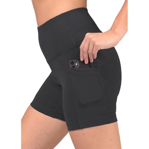 image:image90 Degree By Reflex Womens High Waisted Biker Shorts with Side Pockets Workout Shorts 5 7 9Heather Charcoal 5