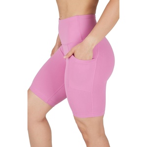image:image90 Degree By Reflex Womens High Waisted Biker Shorts with Side Pockets Workout Shorts 5 7 9Opera Mauve 9