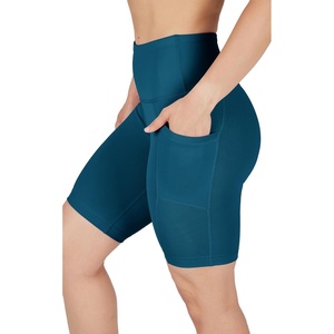 image:image90 Degree By Reflex Womens High Waisted Biker Shorts with Side Pockets Workout Shorts 5 7 9Reflecting Pond 9