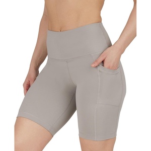 image:image90 Degree By Reflex Womens High Waisted Biker Shorts with Side Pockets Workout Shorts 5 7 9Satellite 9