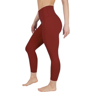 image:image90 Degree By Reflex Womens High Waisted Leggings Capri Workout Yoga PantsBurnt Raspberry