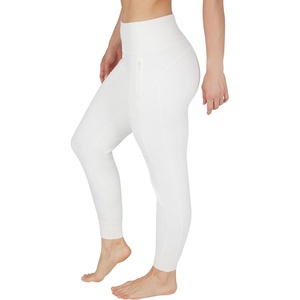 image:image90 Degree By Reflex Womens Jogger Pants Athletic High Waisted Running Sweatpants Workout Jogger with Zippered PocketsGardenia