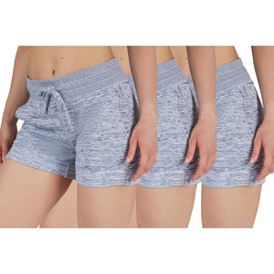 image:image90 Degree By Reflex Womens Soft Sweat Shorts High Waisted Drawstring Lounge Shorts with PocketsHeather Grey 3 Pack