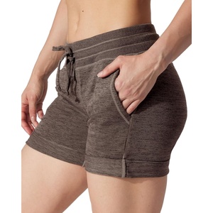 image:image90 Degree By Reflex Womens Soft Sweat Shorts High Waisted Drawstring Lounge Shorts with PocketsHeather Mocha