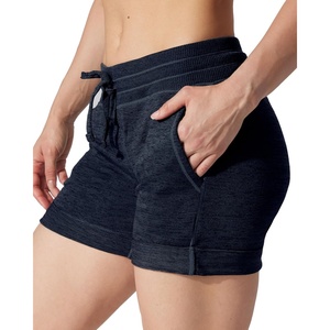 image:image90 Degree By Reflex Womens Soft Sweat Shorts High Waisted Drawstring Lounge Shorts with PocketsHeather Navy