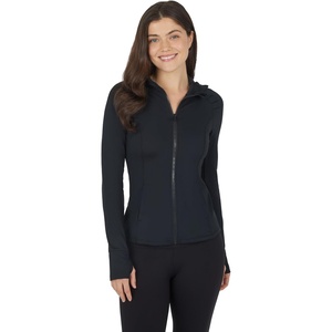 image:imageYogalicious FullZip Lightweight Hooded Running Workout Yoga Lux Jacket with PocketsBlack