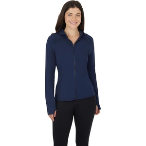 image:imageYogalicious FullZip Lightweight Hooded Running Workout Yoga Lux Jacket with PocketsDark Navy