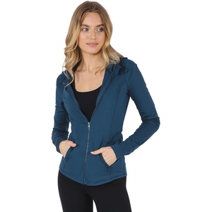 image:imageYogalicious FullZip Lightweight Hooded Running Workout Yoga Lux Jacket with PocketsOcean Silk