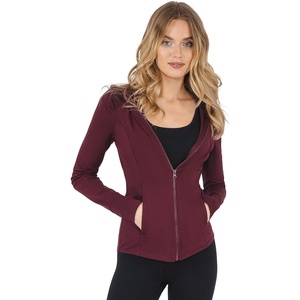 image:imageYogalicious FullZip Lightweight Hooded Running Workout Yoga Lux Jacket with PocketsWindsor Wine