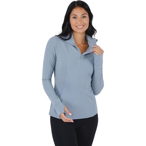 image:imageYogalicious Half Zip Lightweight Workout Long Sleeve Athletic Jacket with Front Pockets and ThumbholesTradewinds