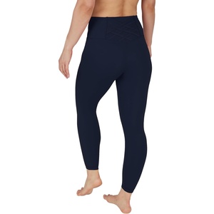 image:imageYogalicious High Waist Ankle Legging Squat Proof Criss Cross VBack PantDark Navy