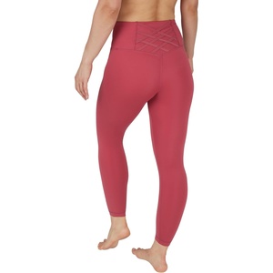 image:imageYogalicious High Waist Ankle Legging Squat Proof Criss Cross VBack PantEarth Red
