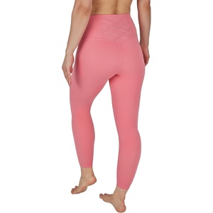 image:imageYogalicious High Waist Ankle Legging Squat Proof Criss Cross VBack PantSun Kissed Coral