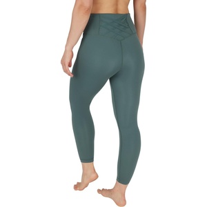 image:imageYogalicious High Waist Ankle Legging Squat Proof Criss Cross VBack PantTrekking Green