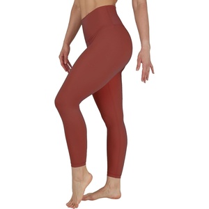 image:imageYogalicious High Waist Squat Proof Soft Printed Leggings for WomenCinnabar