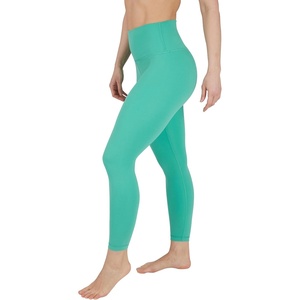 image:imageYogalicious High Waist Squat Proof Soft Printed Leggings for WomenMarine Green