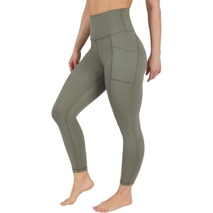 image:imageYogalicious High Waist Ultra Soft 78 Ankle Length Leggings with Pockets for WomenMulled Basil WPocket