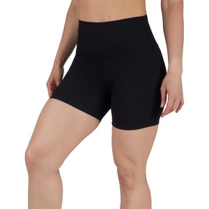 image:imageYogalicious Womens 5 7 High Waisted Biker Shorts Squat Proof Workout Yoga Short 2 PackBlack 5 Single Pack