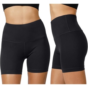 image:imageYogalicious Womens 5 7 High Waisted Biker Shorts Squat Proof Workout Yoga Short 2 PackBlackBlack 5