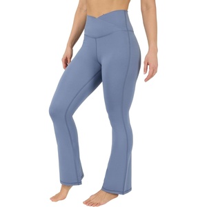 image:imageYogalicious Womens Flare Legging Crossover High Waisted Squat Proof Bootcut Yoga Pant 29315Symphony Blue 315