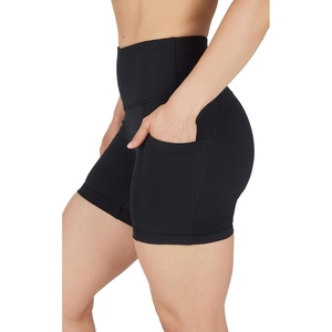 image:imageYogalicious Womens High Waisted Biker Shorts Workout Running Spandex Yoga Shorts 35 5 7 9Black 5