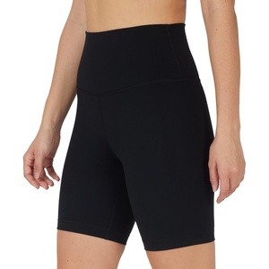 image:imageYogalicious Womens High Waisted Biker Shorts Workout Running Spandex Yoga Shorts 35 5 7 9Black 7 No Pocket