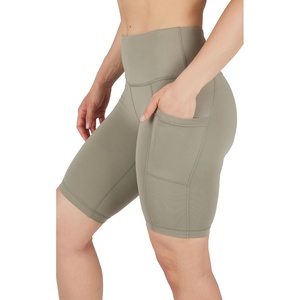 image:imageYogalicious Womens High Waisted Biker Shorts Workout Running Spandex Yoga Shorts 35 5 7 9Oregano 9