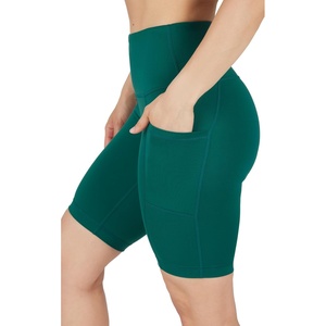 image:imageYogalicious Womens High Waisted Biker Shorts Workout Running Spandex Yoga Shorts 35 5 7 9Pacific 9