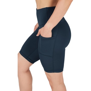 image:imageYogalicious Womens High Waisted Biker Shorts Workout Running Spandex Yoga Shorts 35 5 7 9Tucson Teal 9