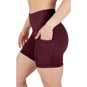 image:imageYogalicious Womens High Waisted Biker Shorts Workout Running Spandex Yoga Shorts 35 5 7 9Windsor Wine 5