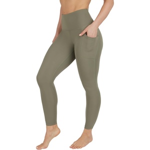 image:imageYogalicious Womens High Waisted Leggings Squat Proof Workout Running Yoga PantsDeep Lichen Green Nude Tech