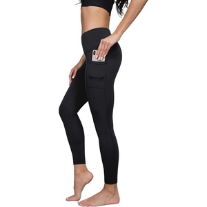 image:imageYogalicious Womens High Waisted Leggings Squat Proof Workout Running Yoga PantsOnyx Black Lux