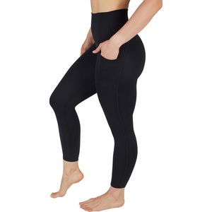 image:imageYogalicious Womens High Waisted Yoga Legging Elastic Free Squat Proof Ankle Length Lux Workout PantBlack WPocket